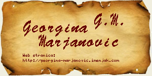 Georgina Marjanović vizit kartica